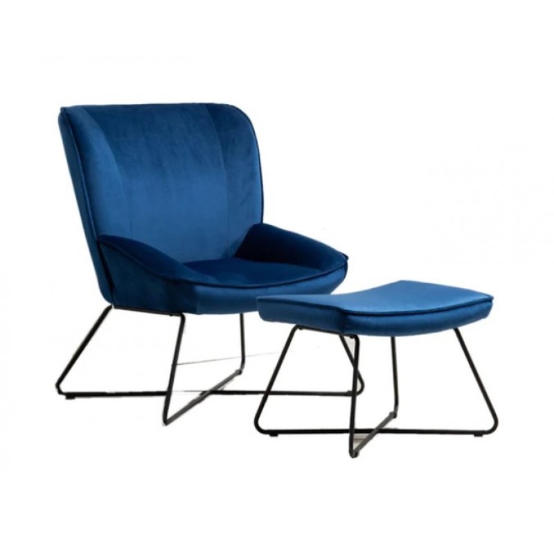 AM Teagan Chair & Stool Blue